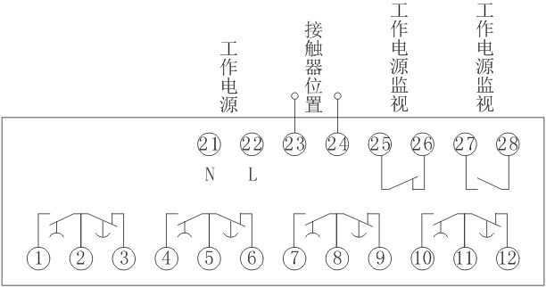 RH防晃電控制器內部接線圖
